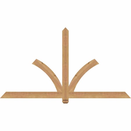 Ekena Millwork Redmond Smooth Timber Gable Bracket, Western Red Cedar, 72"W x 39"H x 1 1/2"D x 3 1/2"F, 13/12 Pitch GBW072X39X0204RED00SWR